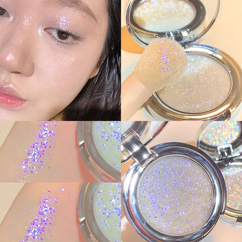 Monochrome Highlighter Palette Polarized Glitter Eye Shadow Powder Makeup Face Body Shimmer Shine High Light Iluminador Cosmetic