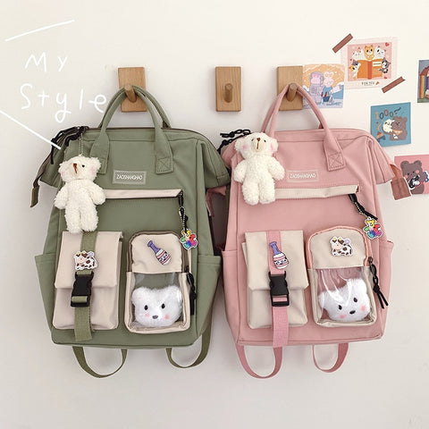Beyprern 2023 Backpack Women  Laptop Backpacks Cute High School Bags for Teenage Girl Japanese Travel Camping Backpack
