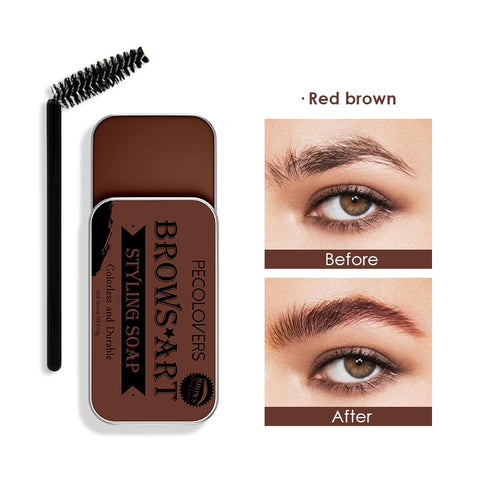 Beyprern Eyebrow Gel Wax Brow Soap 6 Color Tint Eyebrow Enhancer Natural Makeup Soap Brow Sculpt Lift Make-up for Women