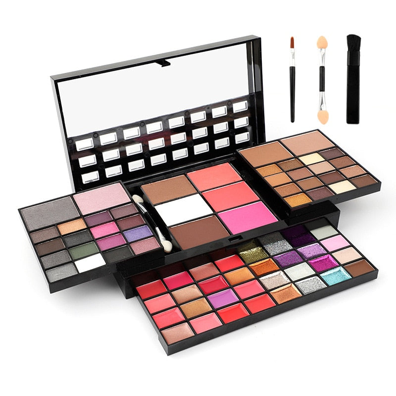 Make Up Sets 74 Colors Matte Glitter Eye Shadow Palette Powder Lipstick Blush Makeup Brush Professional Cosmetics Kit