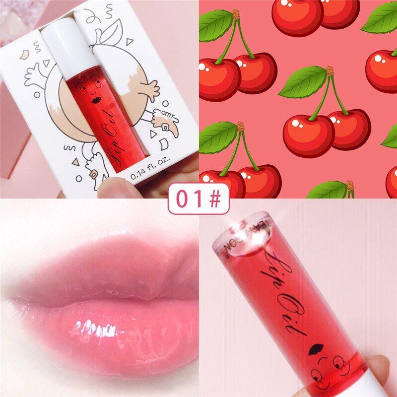 Beyprern Wine Lees Rose Lip Oil Moisturizing Transparent Glass Dry Flower Lip Balm Nourishing Mirror Lip Honey Plumper Lipstick Primer