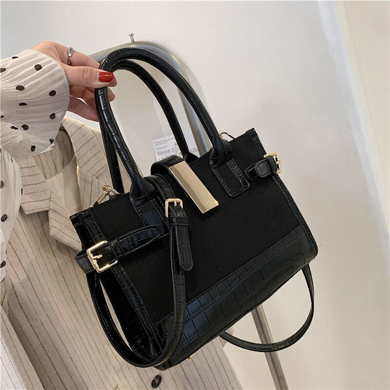Women's Bag new fashion canvas portable handbag messenger shoulder bag versatile cross body bag
