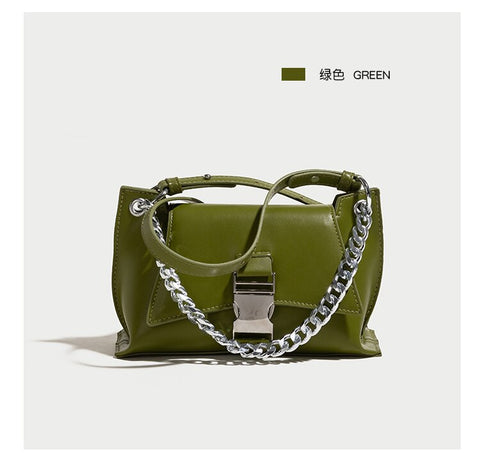 Women's Bag High-grade retro metal buckle chain armpit bag Versatile Shoulder bag small square bag