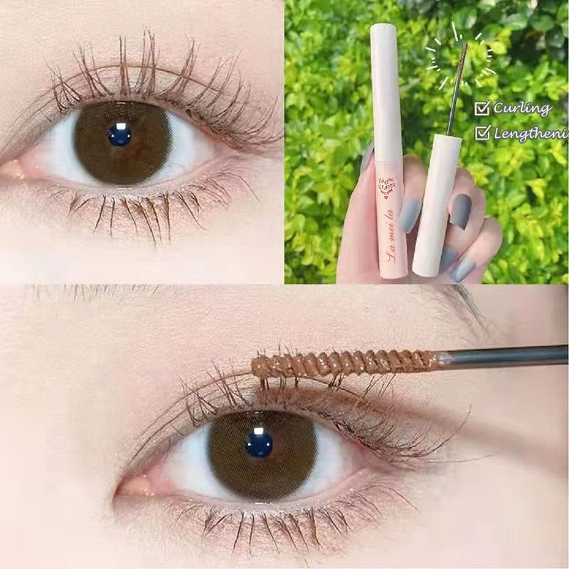 Beyprern Ultra-Fine Small Brush Head Mascara Lengthening Black 3D Lash Eyelash Extension Eye Lashes Long-Wearing Black Color Mascara