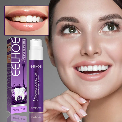 Beyprern Purple Whitening Toothpaste Oral Cleaning Products Dental Stain Remove Tools Yellow Teeth Brightening Paste Tooth Care For Adult