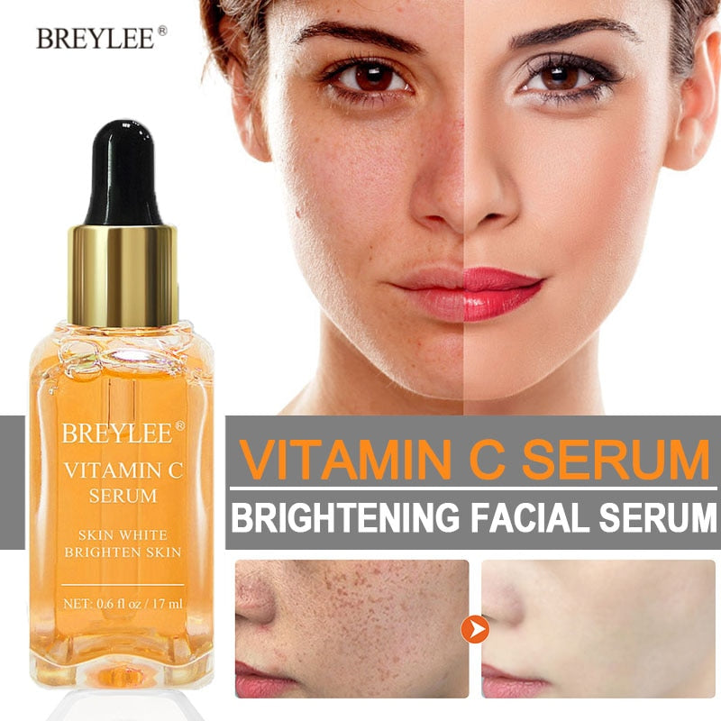 Beyprern Vitamin C Whitening Face Serum Fade Freckles Melanin Remover Skin Care Products Moisturizing Brighten Nourish Beauty Cosmetics