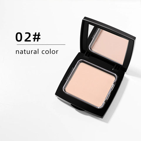 Beyprern 1 Pc Mineral Face Pressed Powder Oil Control Natural Foundation Powder 2 Colors Smooth Finish Concealer Setting Powder Cosmetics