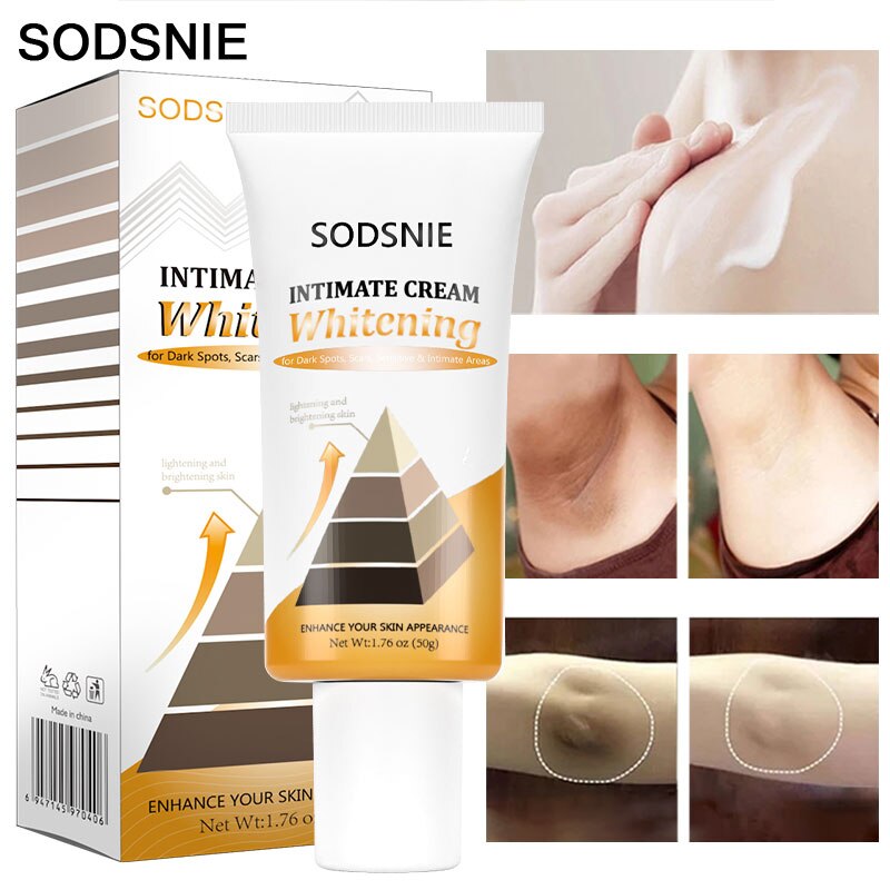 Body Whitening Cream Hydrating Remove Pigmentation Dark Spots Brighten Underarm Knee Intimate Area Niacinamide Body Care 50g