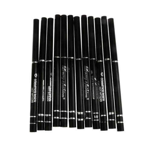 Beyprern 12PCS Black Cosmetic Waterproof Eye Shadow Eyeshadow Eye Liner Eyeliner Makeup Pencil Pen LONG LASTING