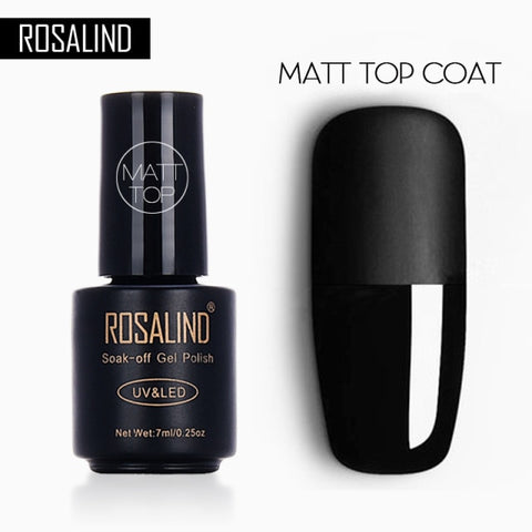 ROSALIND Gel Polish 7ml Gel Nail Polish All For Manicure Semi Permanent Soak Off Gel UV LED Varnishes Base Top Matte Coat