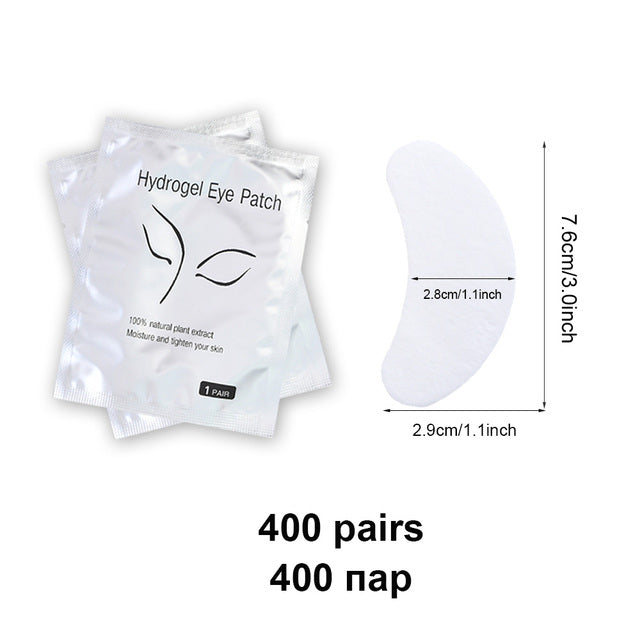 300/400Pairs  Hydrogel Gel Eye Patches For Eyelash Extension Tips Stickers Under Eye Pads Patches Application Makeup