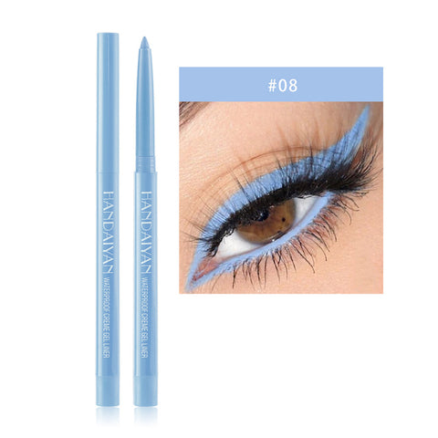 Matte Eyeliner Gel Pencil Easy to Wear Colorful White Yellow Blue 6 Color Option Eye Liner Pen Cream Makeup Cosmetics
