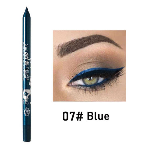 Beyprern 1 Pc Long-Lasting Eyeliner Pencil Waterproof 10 Colors Gel Eyeliner Eyeshadow Pen Cosmetic Makeup Eye Liner Tools TSLM1